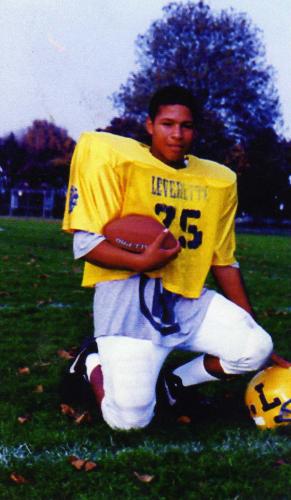 Thomas Playing football for Leverette Lions